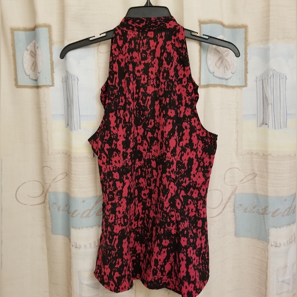 💗Beautiful Express Design Studio Ruffle Front Sleeveless Side Zip Top - Picture 2 of 9